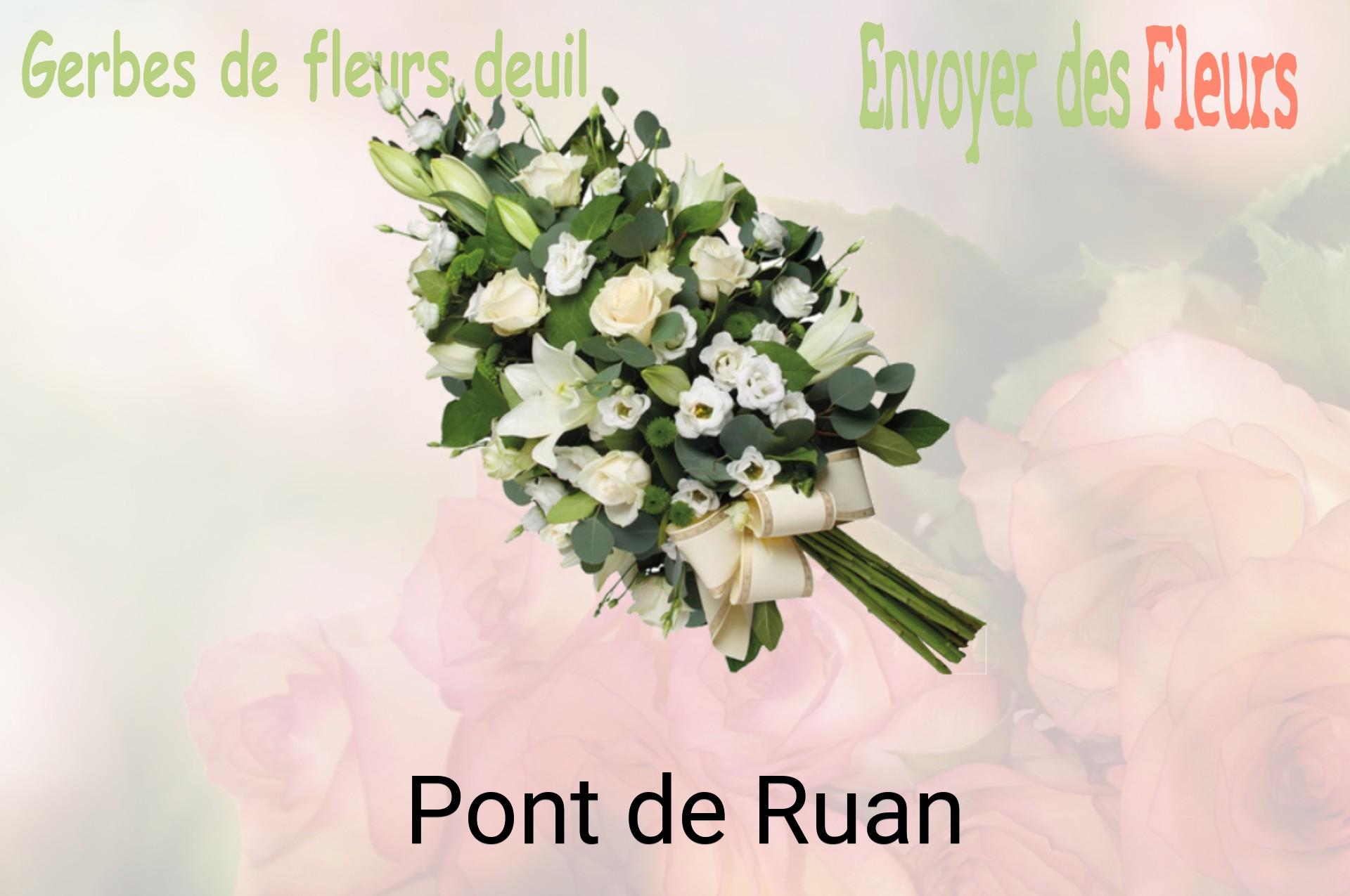 Gerbe de fleurs de deuil livrée à Pont-de-Ruan